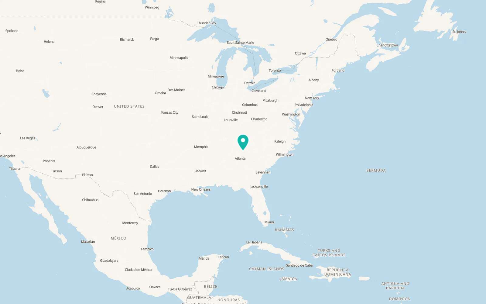 Map of Dahlonega
