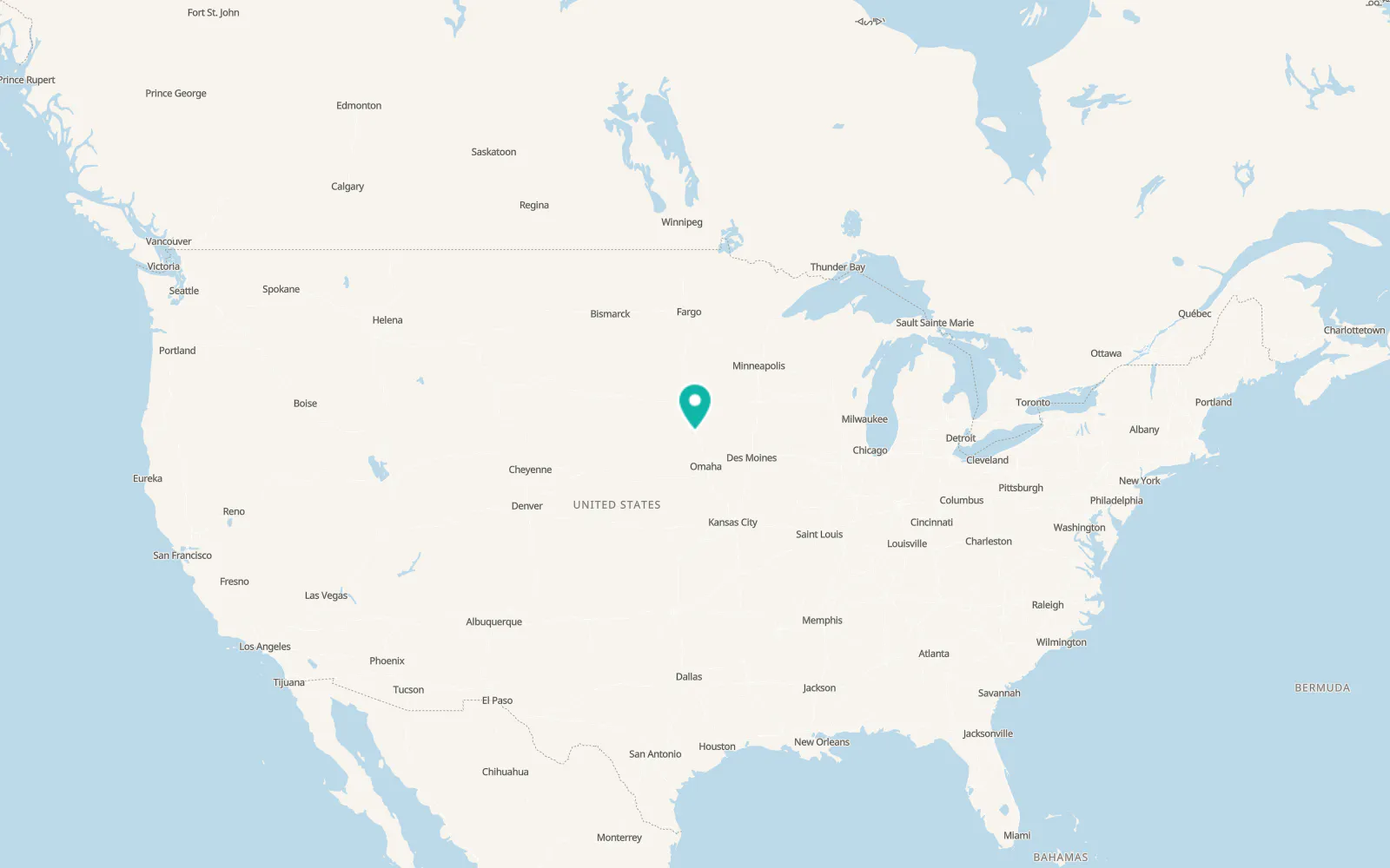Map of Dakota Dunes