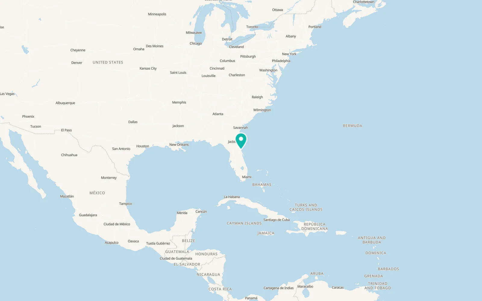 Map of Daytona Beach