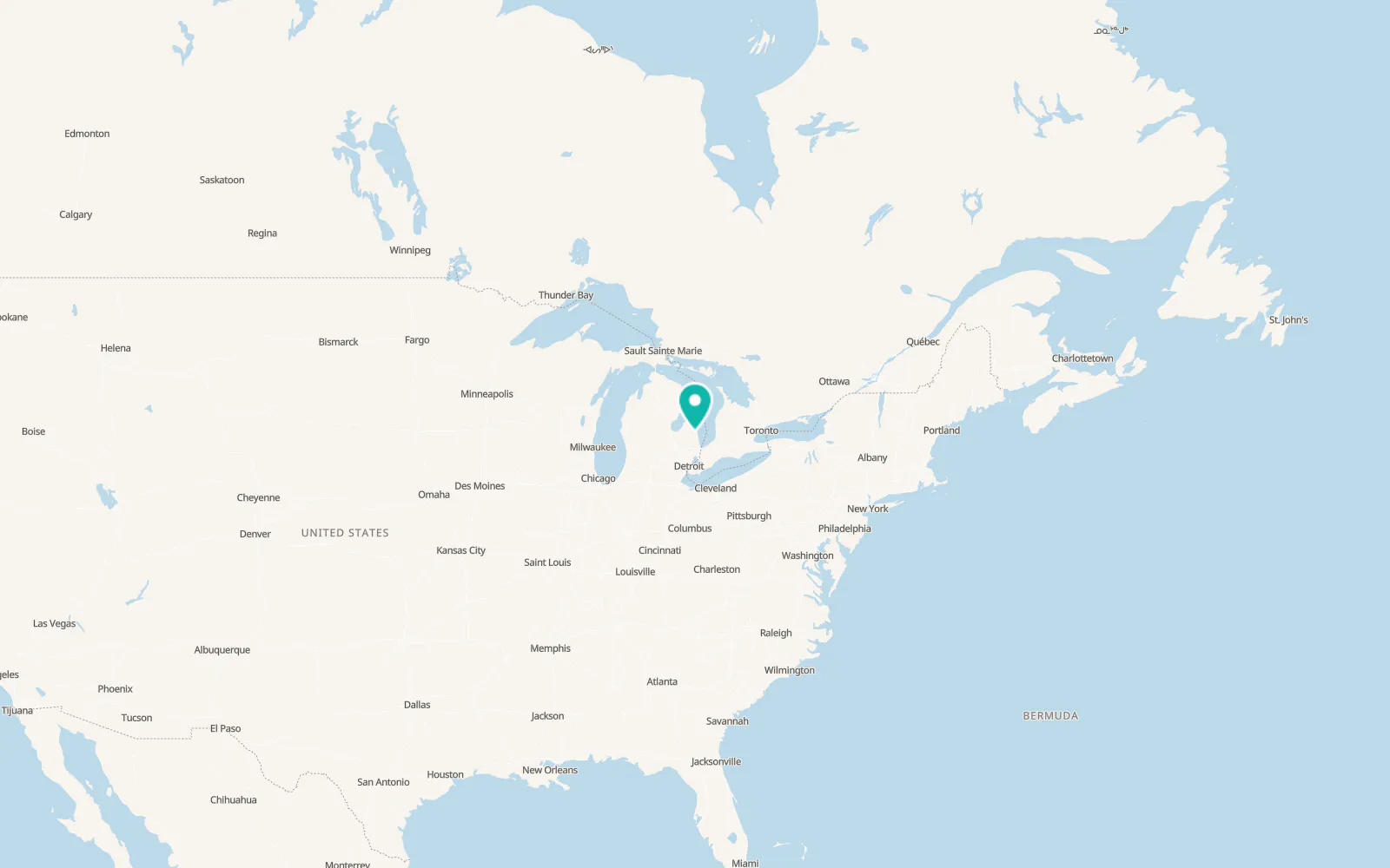 Map of Deckerville