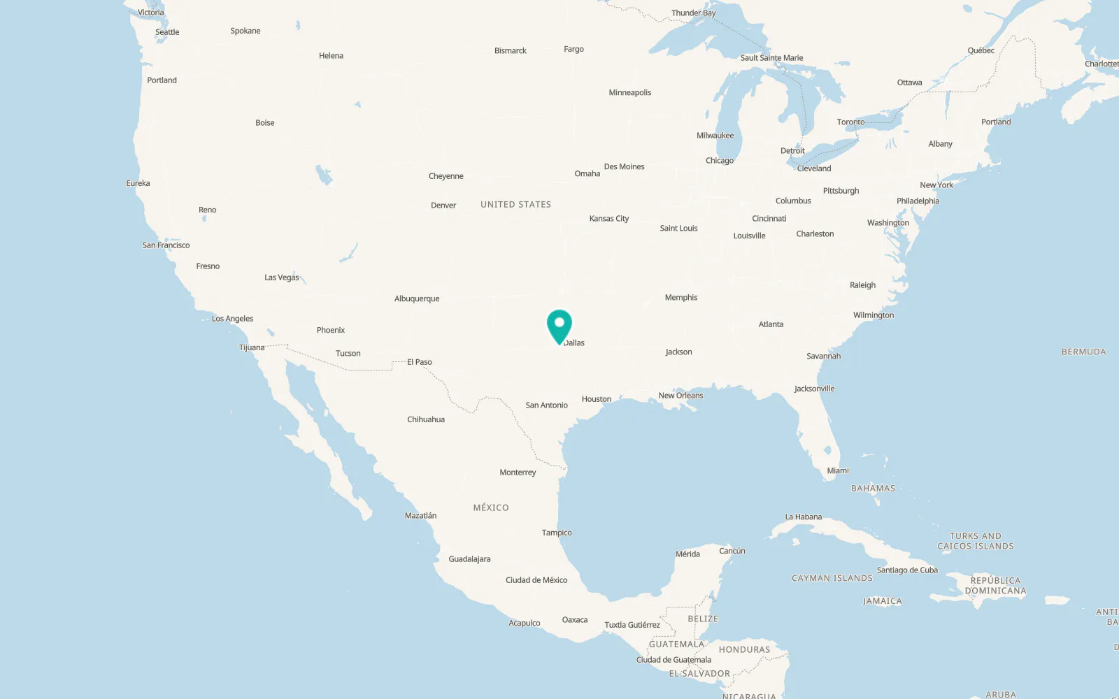 Map of DeCordova
