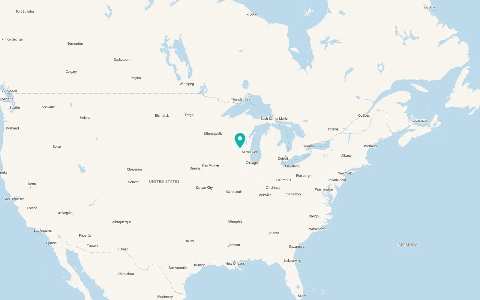 Map of DeForest