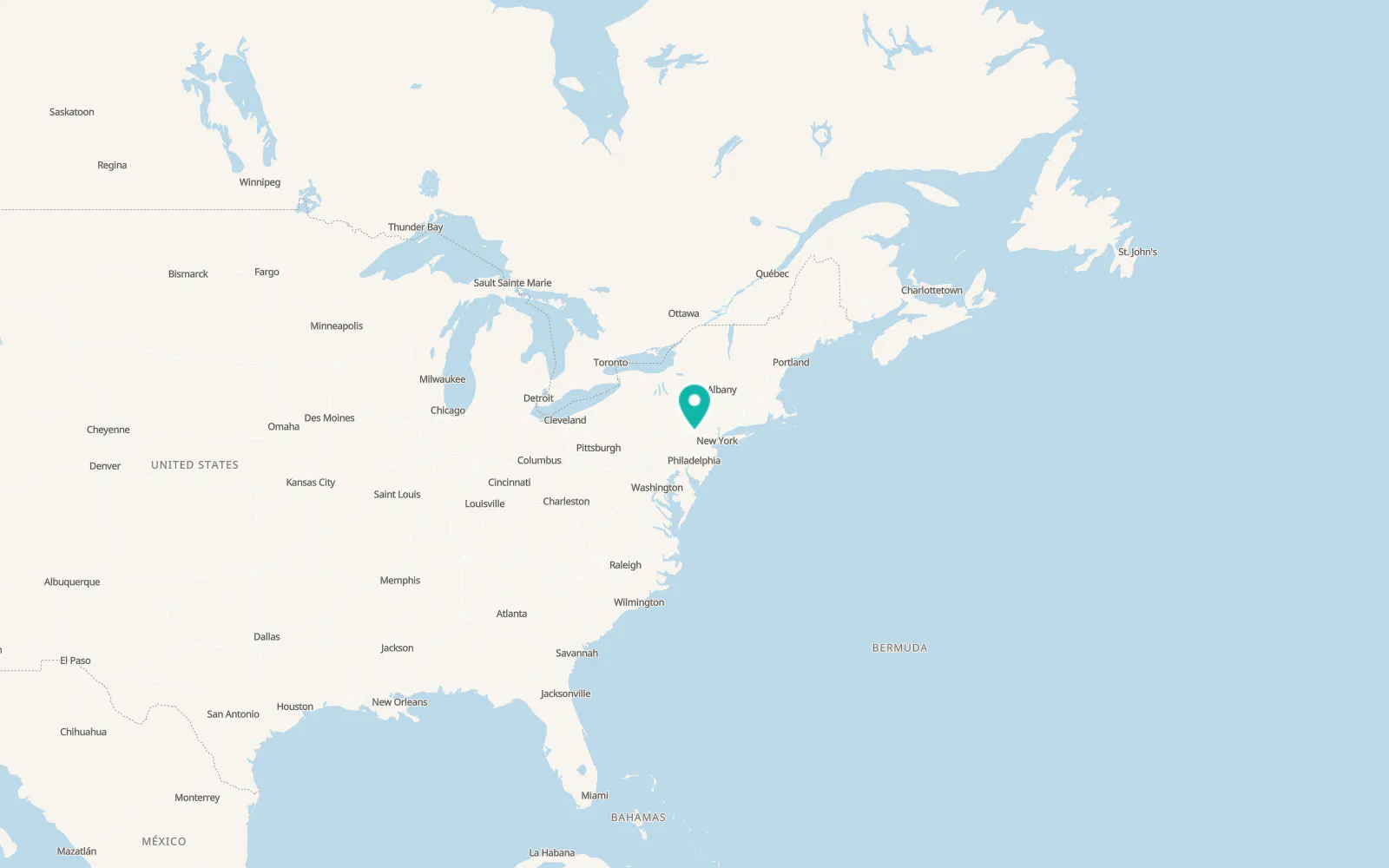 Map of Delaware Water Gap