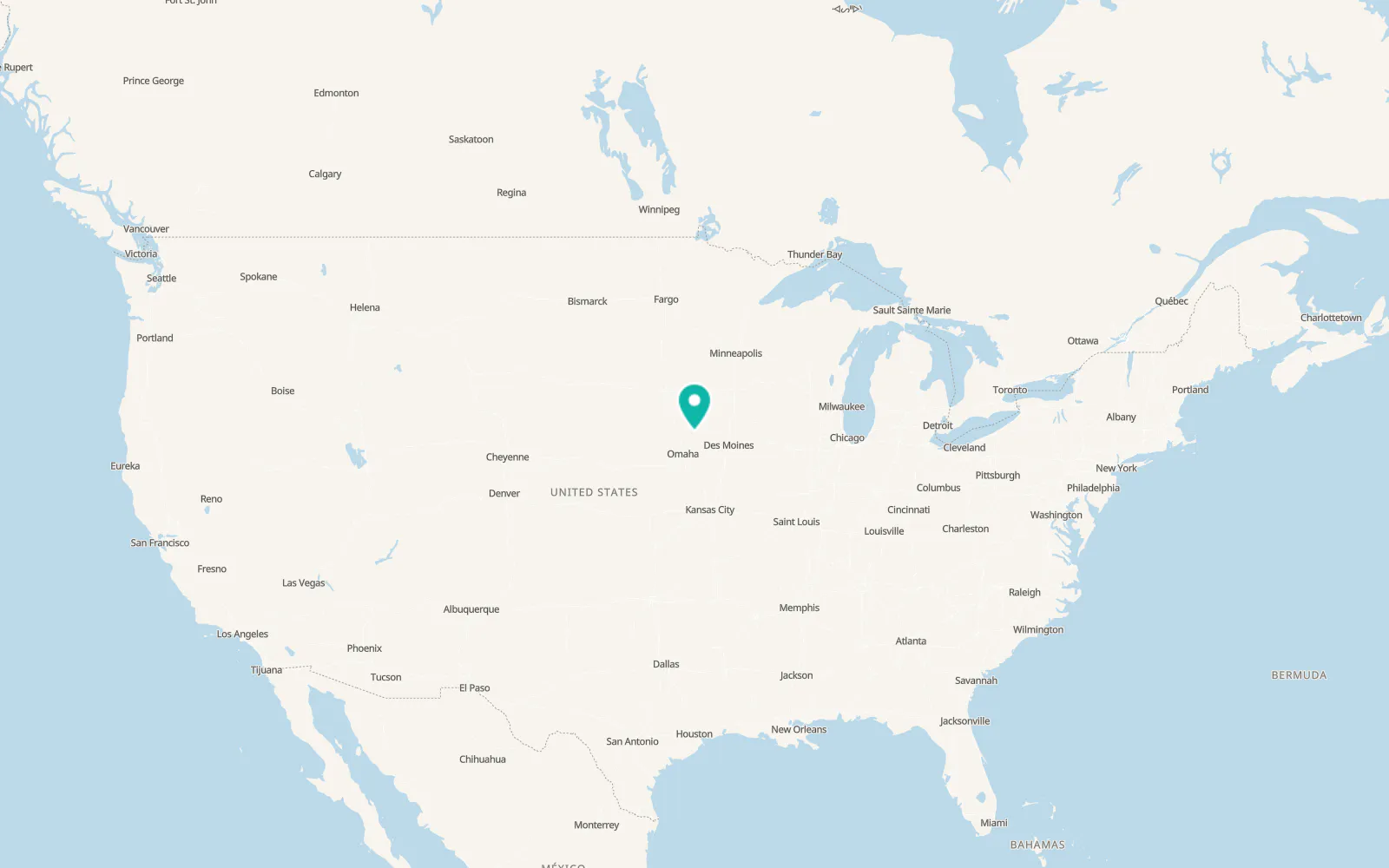 Map of Denison