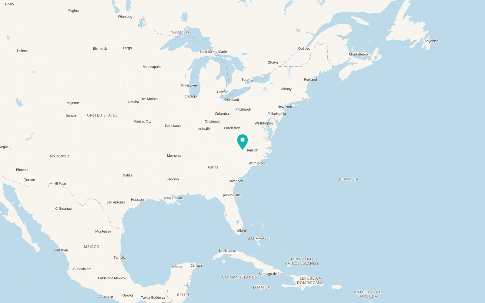 Map of Denton