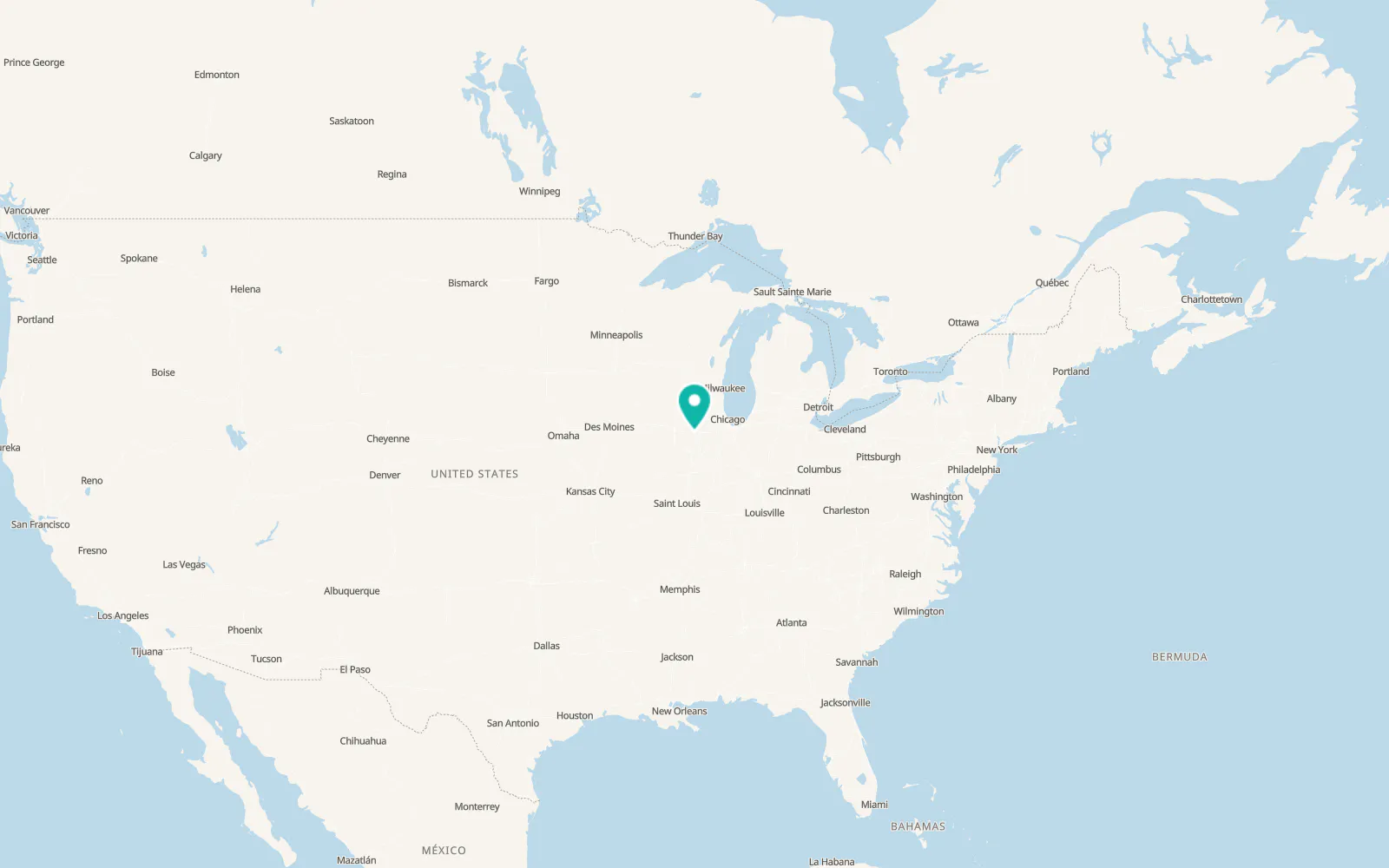 Map of Depue
