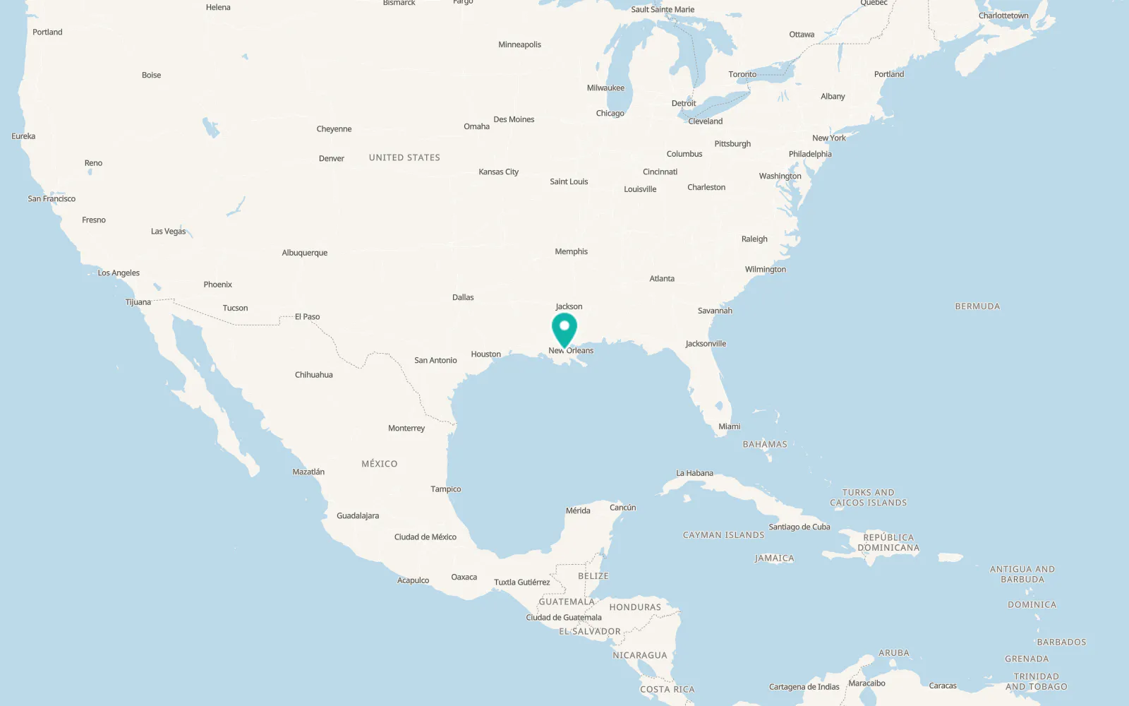 Map of Des Allemands