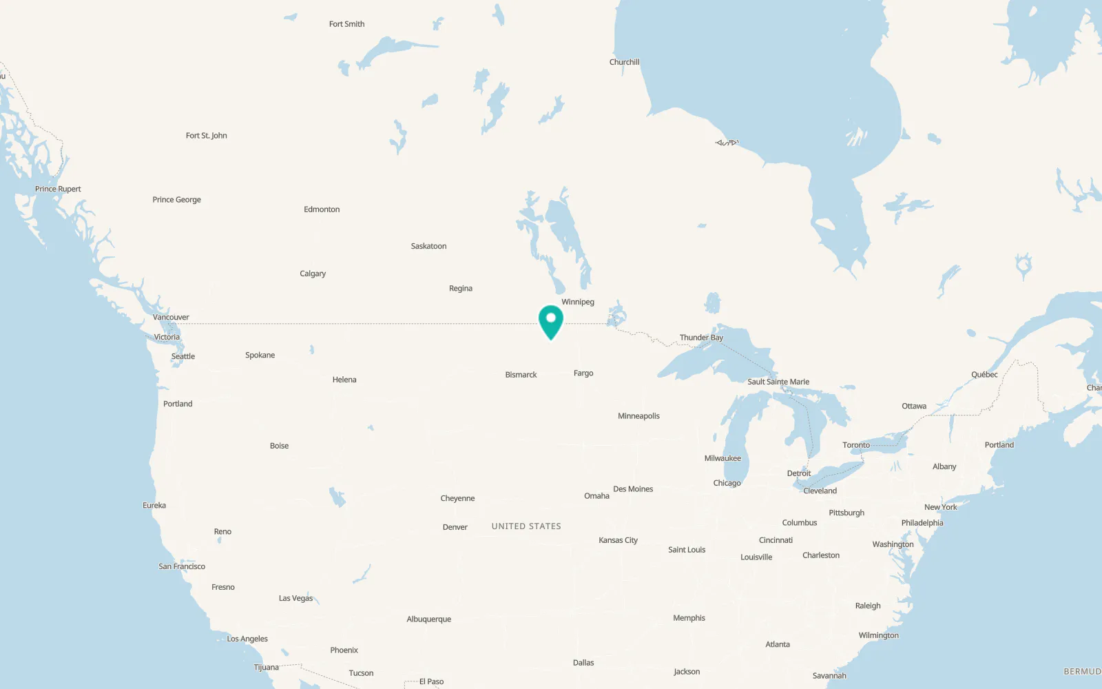 Map of Devils Lake