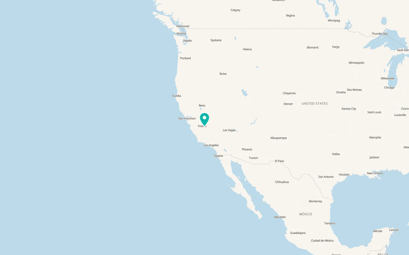 Map of Dinuba