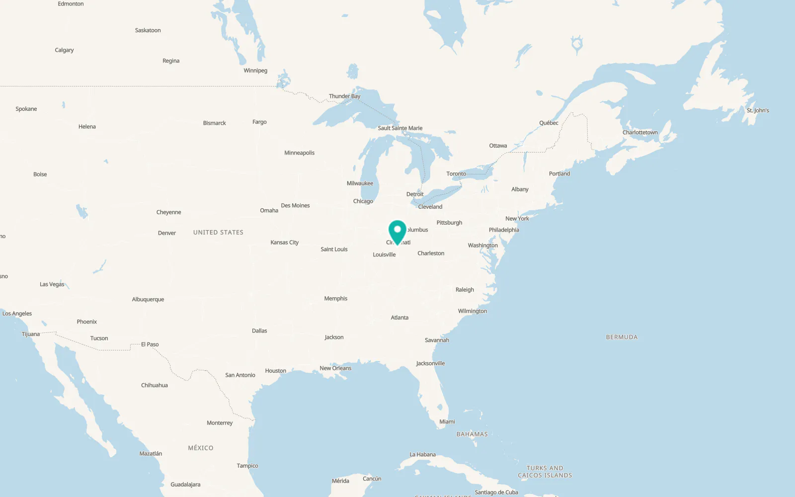 Map of Dry Ridge