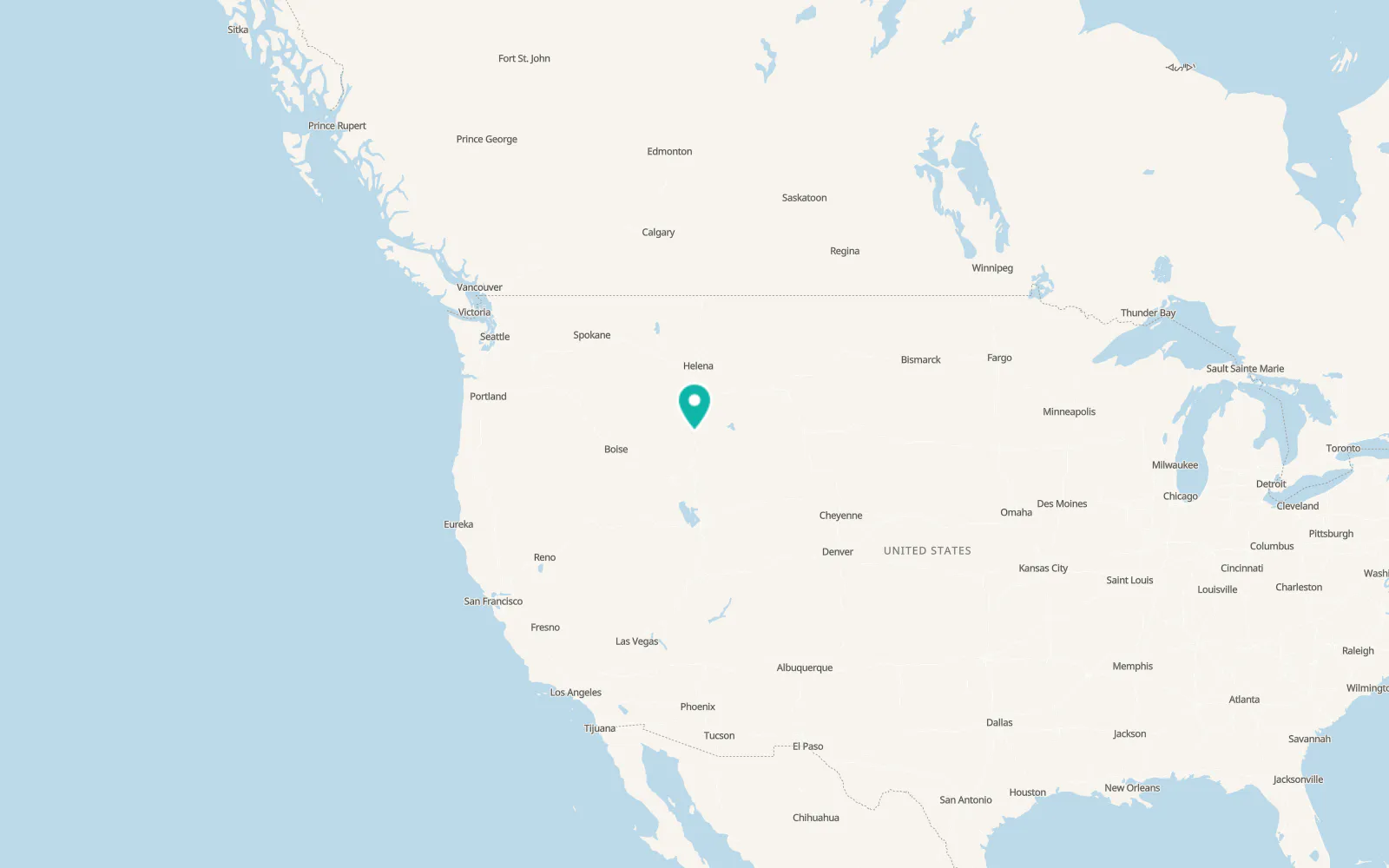 Map of Dubois
