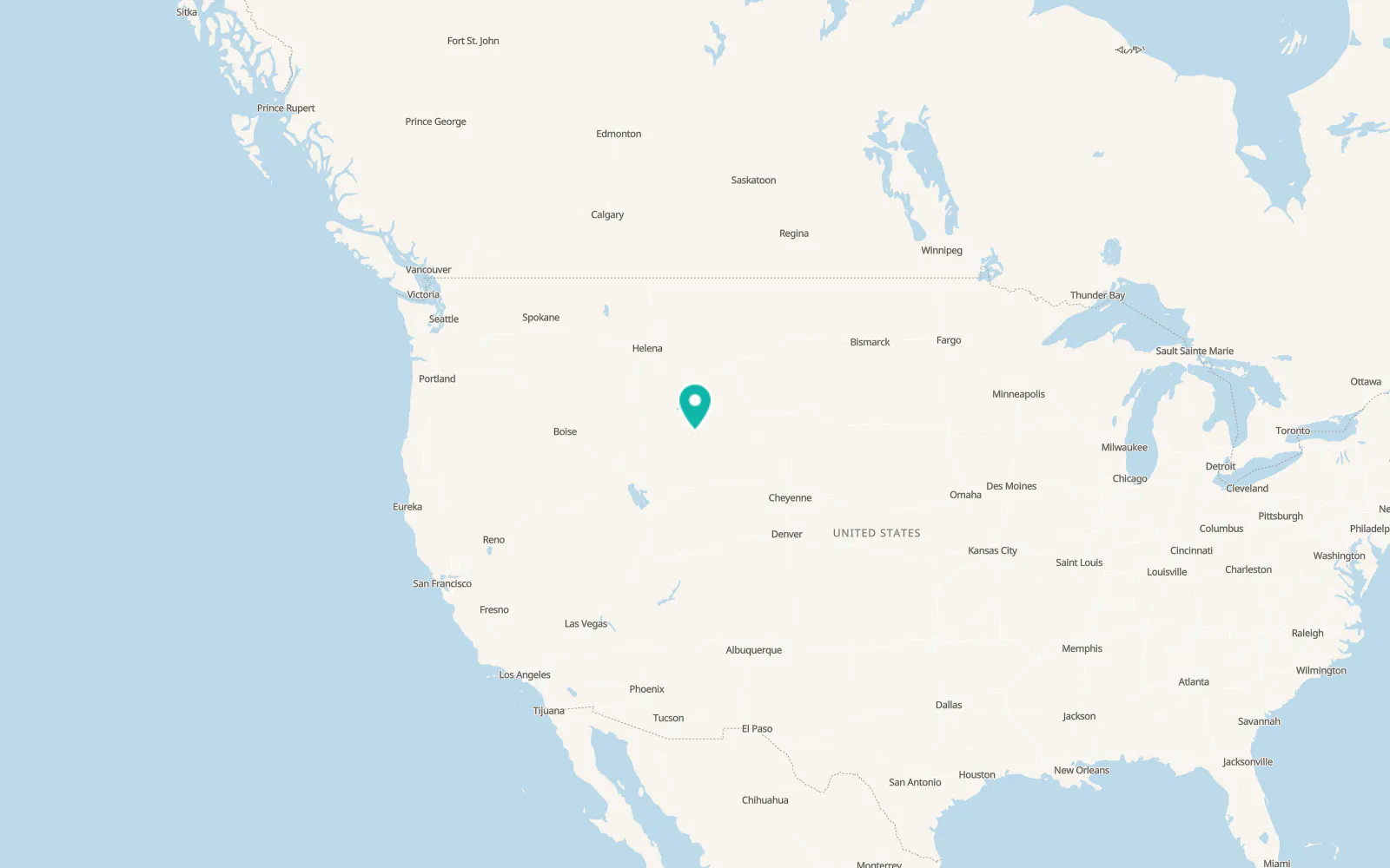 Map of Dubois