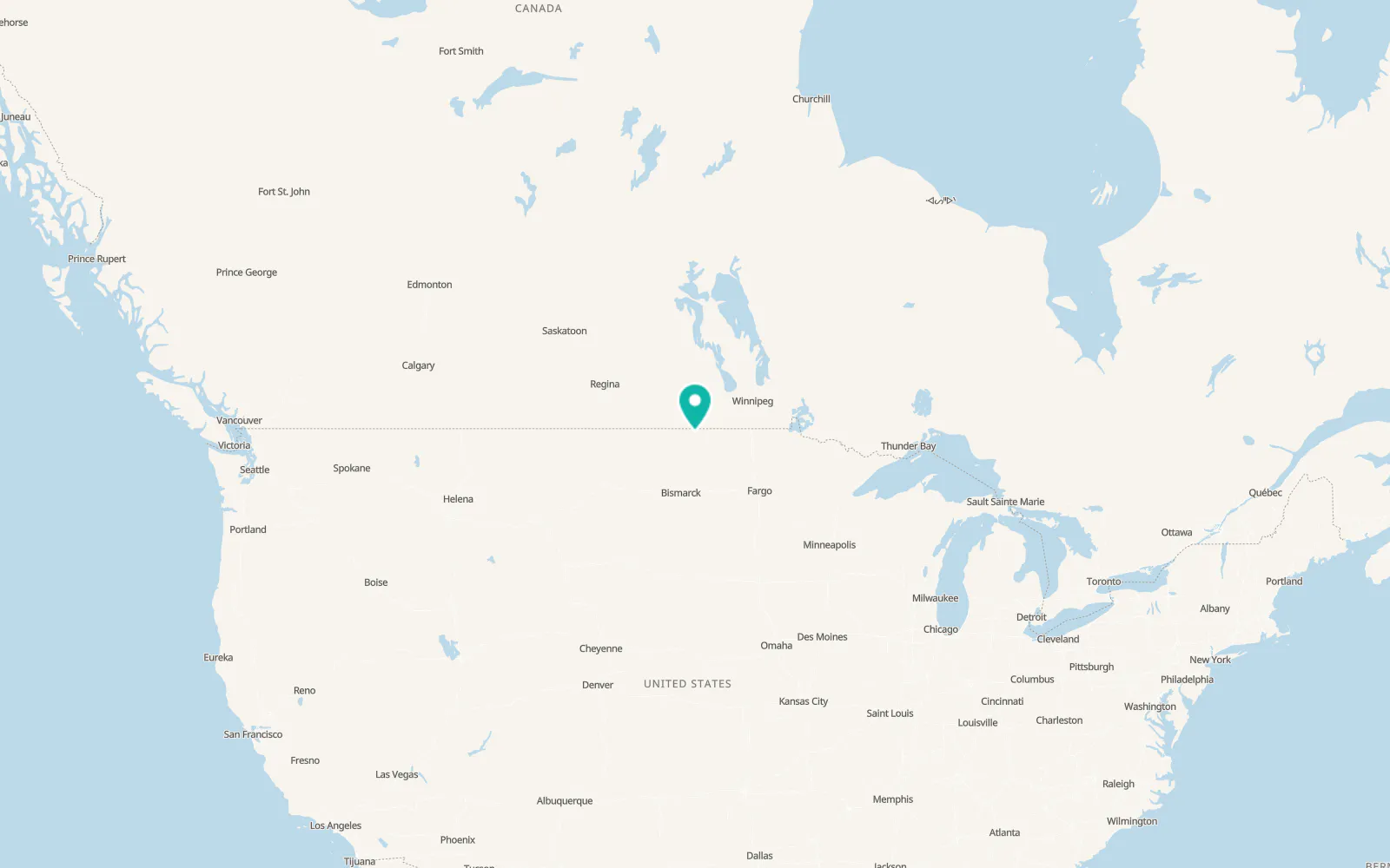 Map of Dunseith