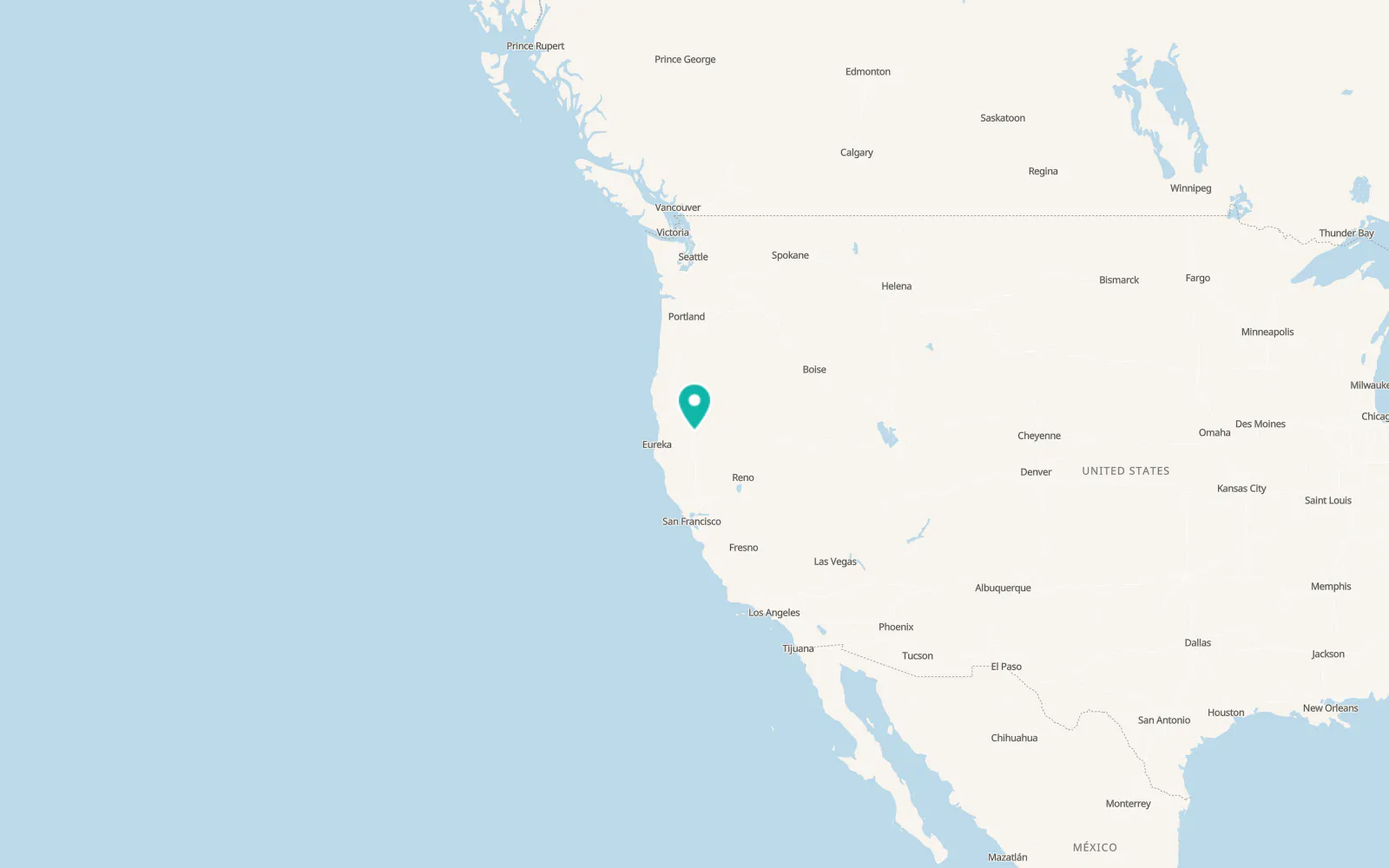 Map of Dunsmuir