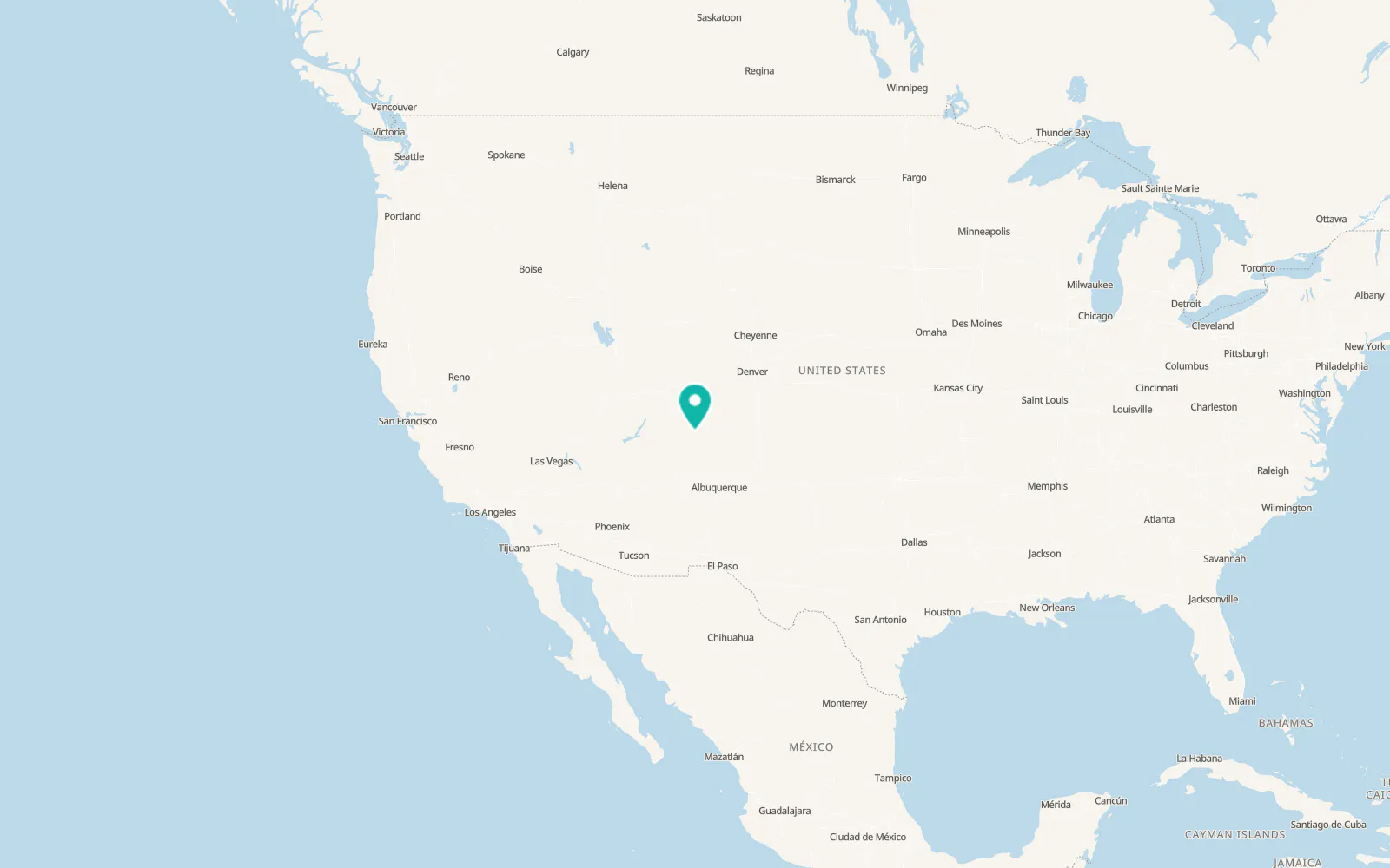 Map of Durango
