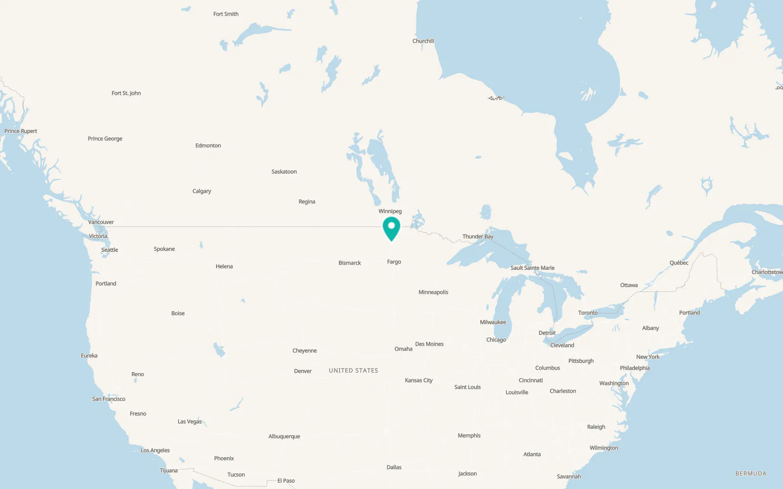 Map of East Grand Forks