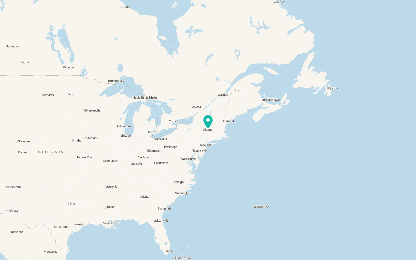 Map of East Greenbush