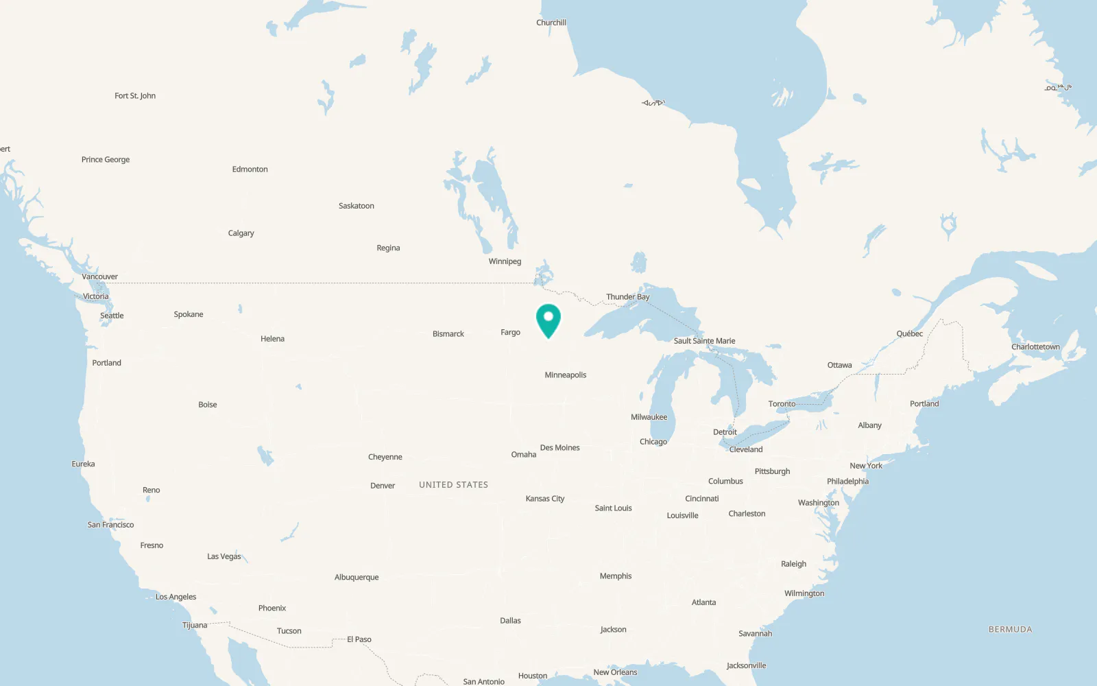 Map of East Gull Lake