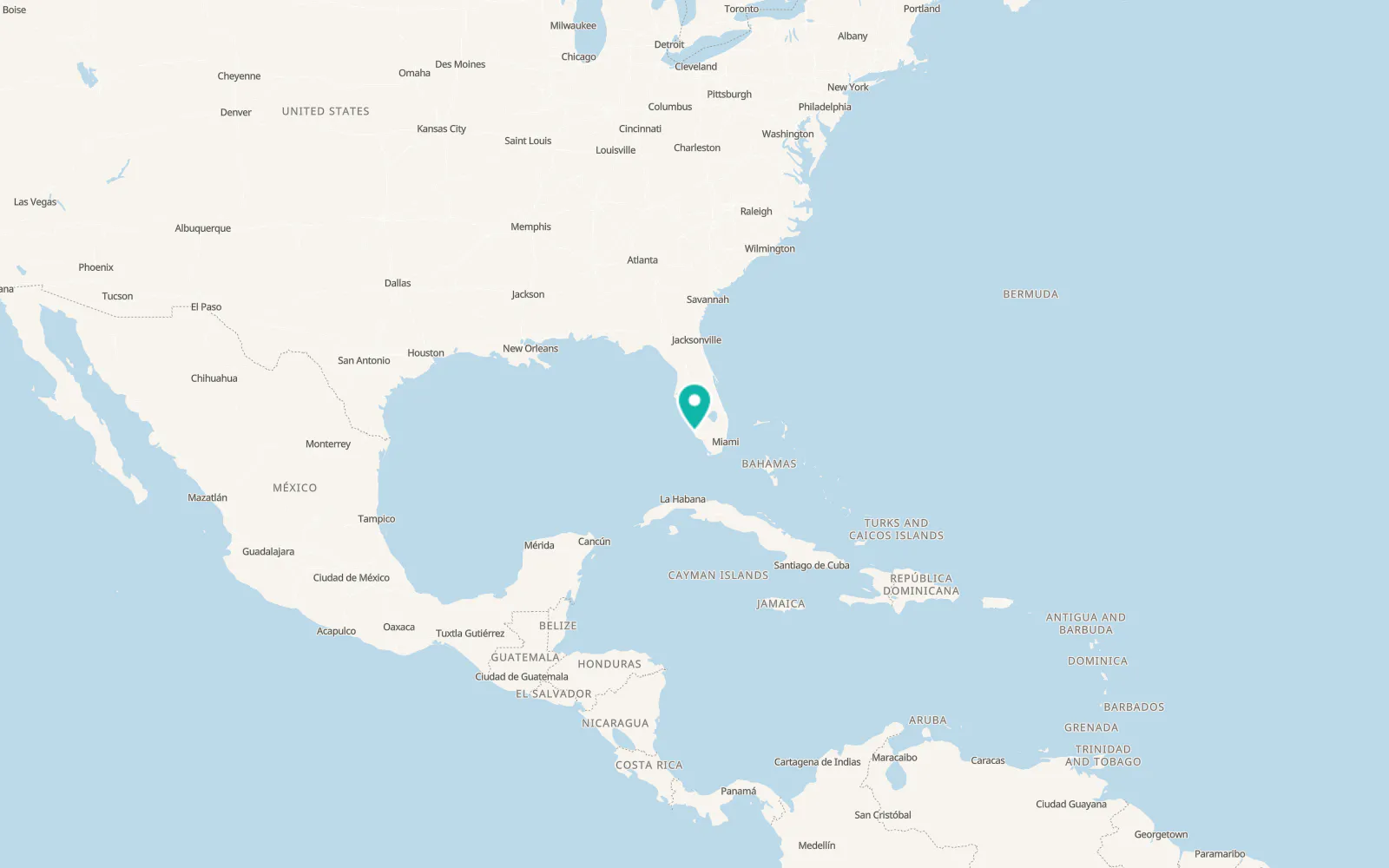 Map of East Naples