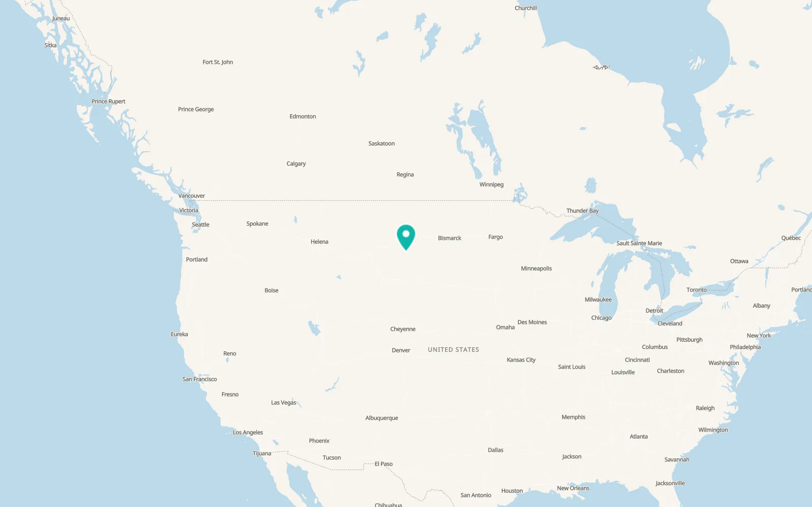 Map of Ekalaka