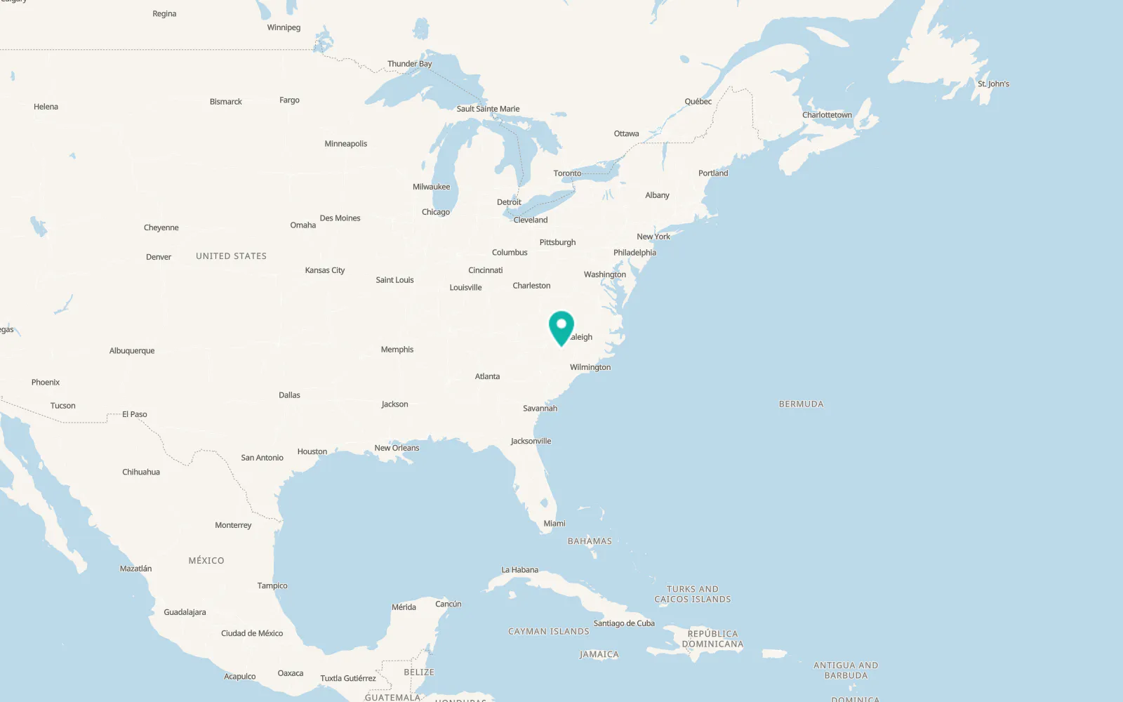 Map of Ellerbe