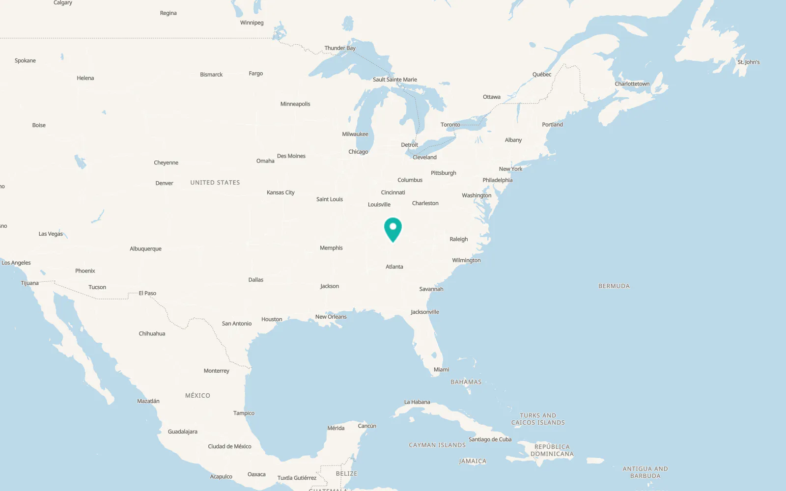 Map of Etowah