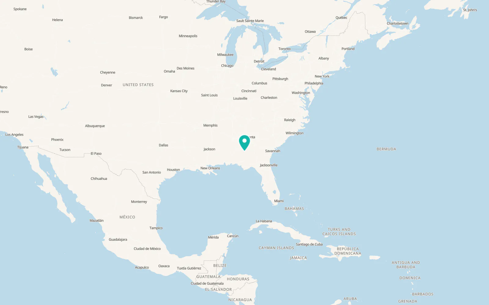 Map of Eufaula