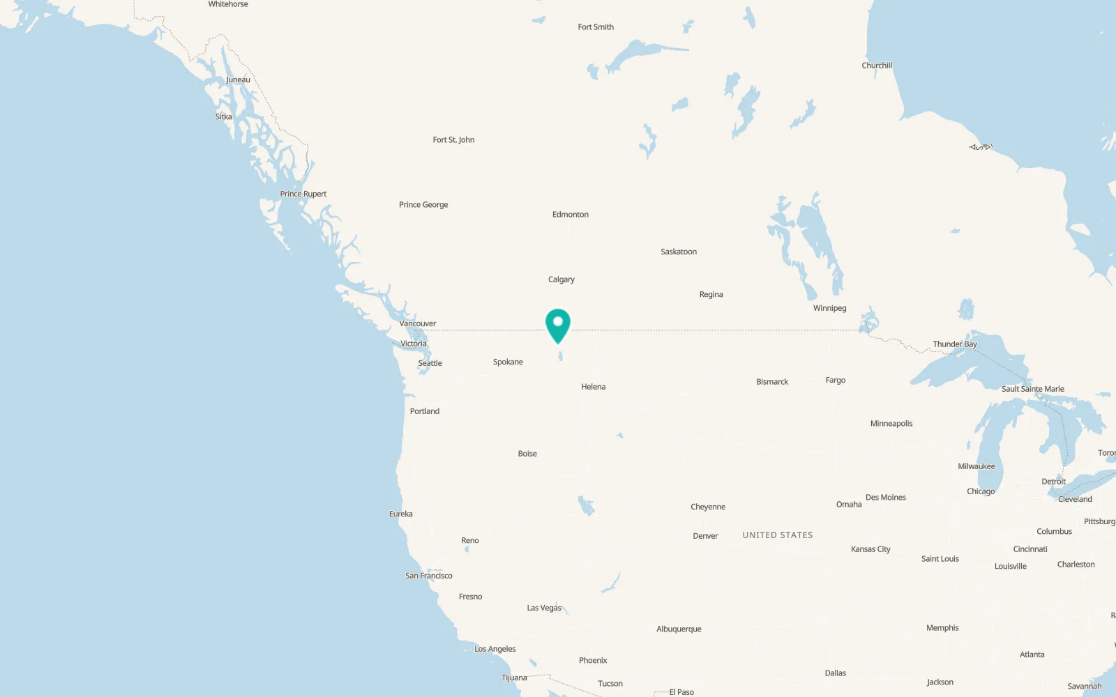 Map of Evergreen