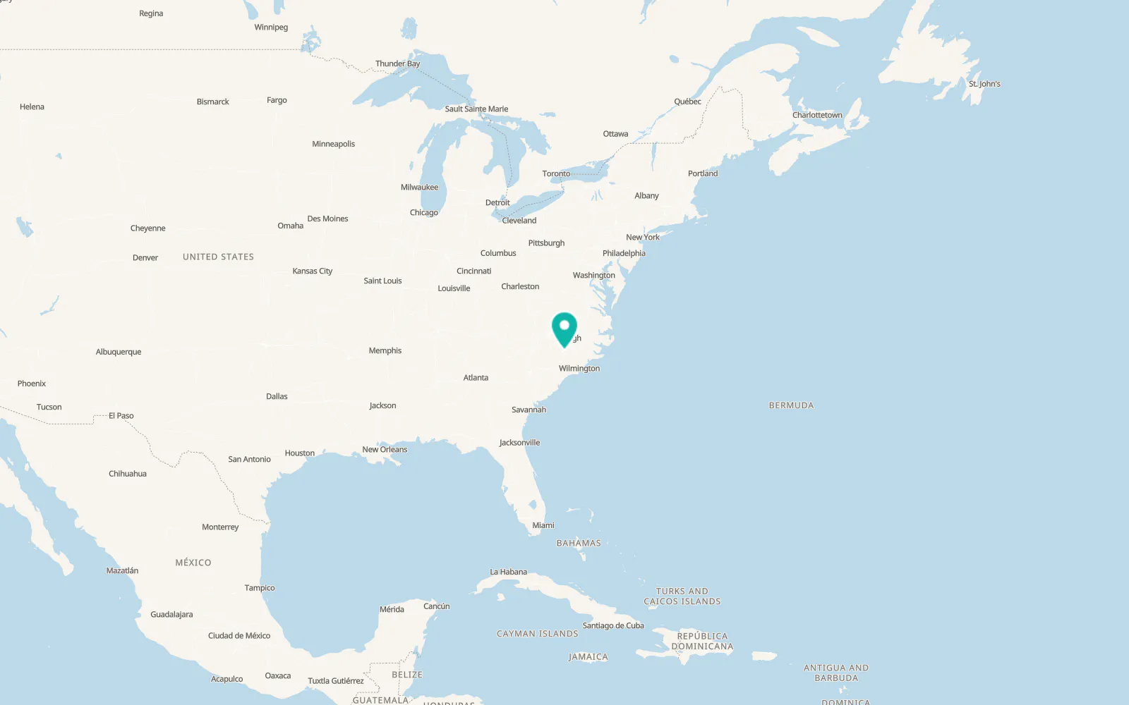 Map of Fayetteville
