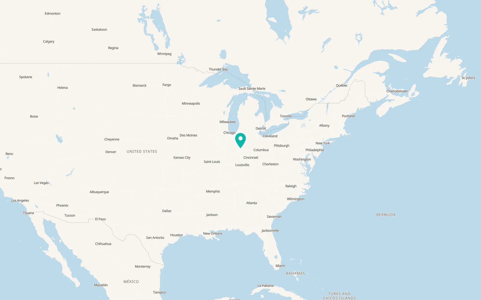 Map of Fishers