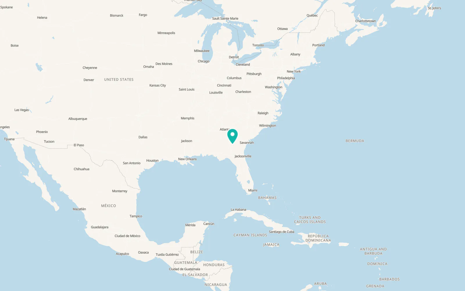 Map of Fitzgerald