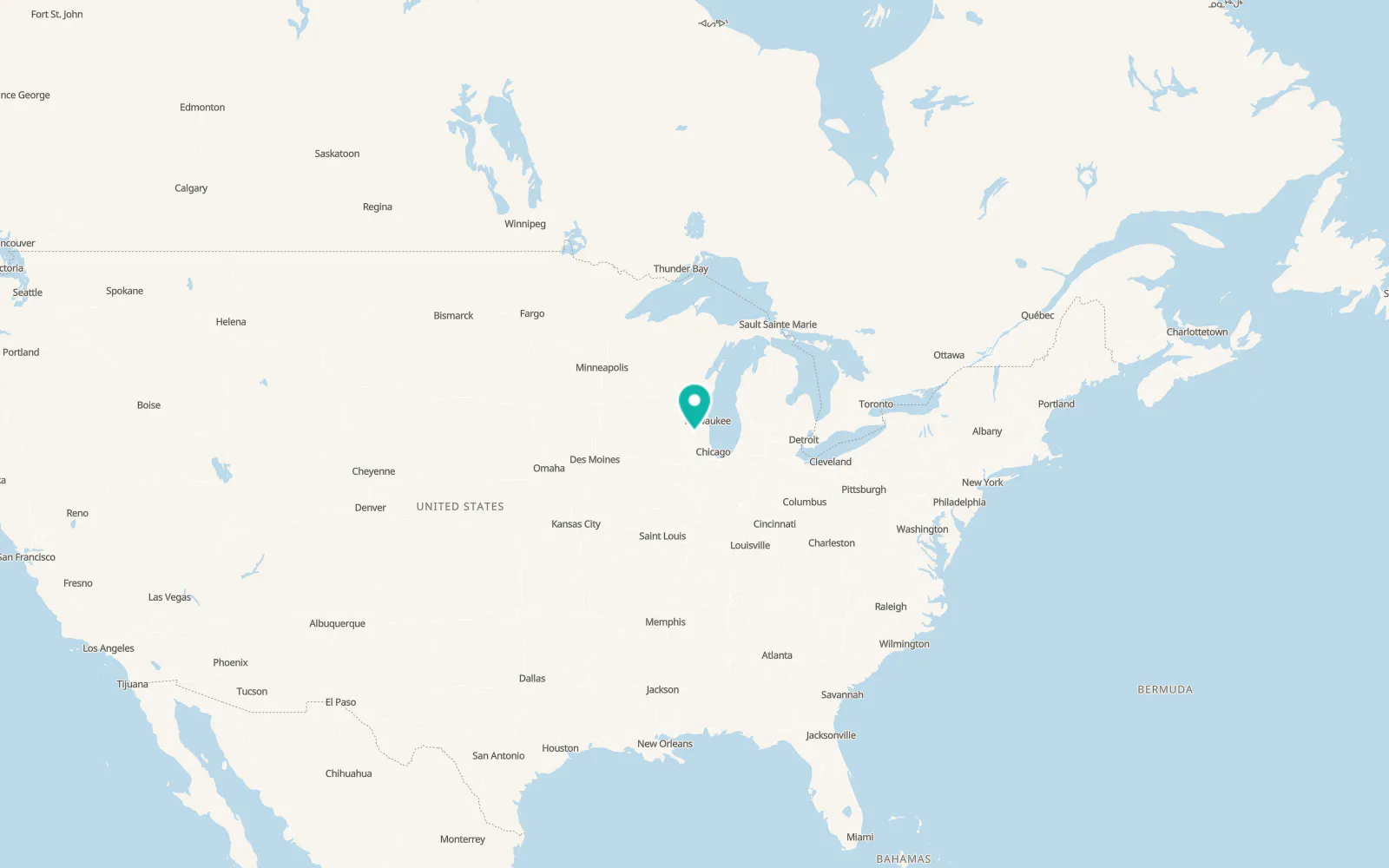 Map of Fontana