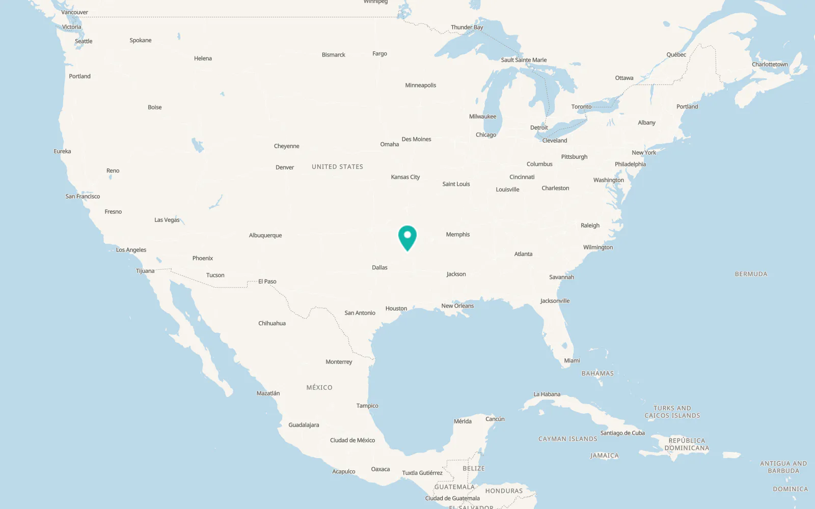 Map of Foreman