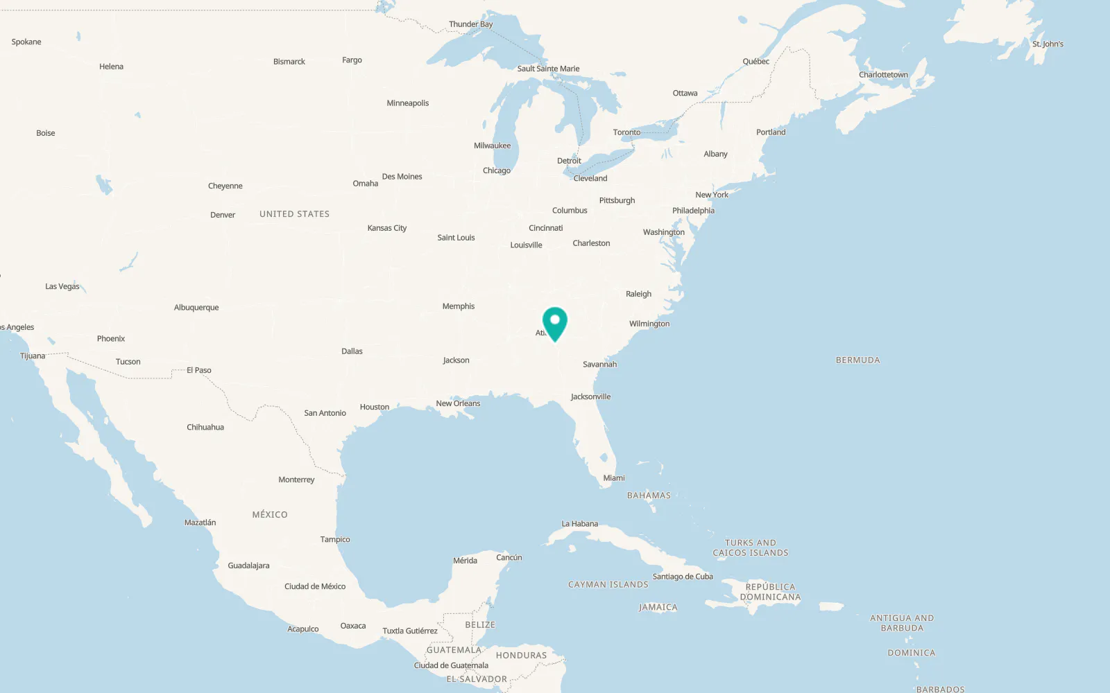 Map of Forsyth