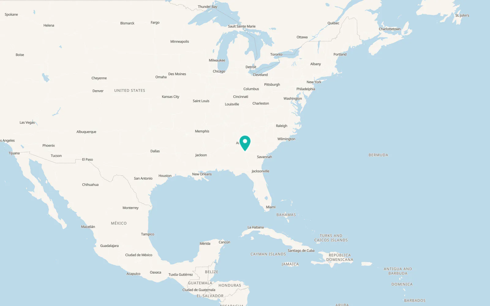 Map of Fort Valley