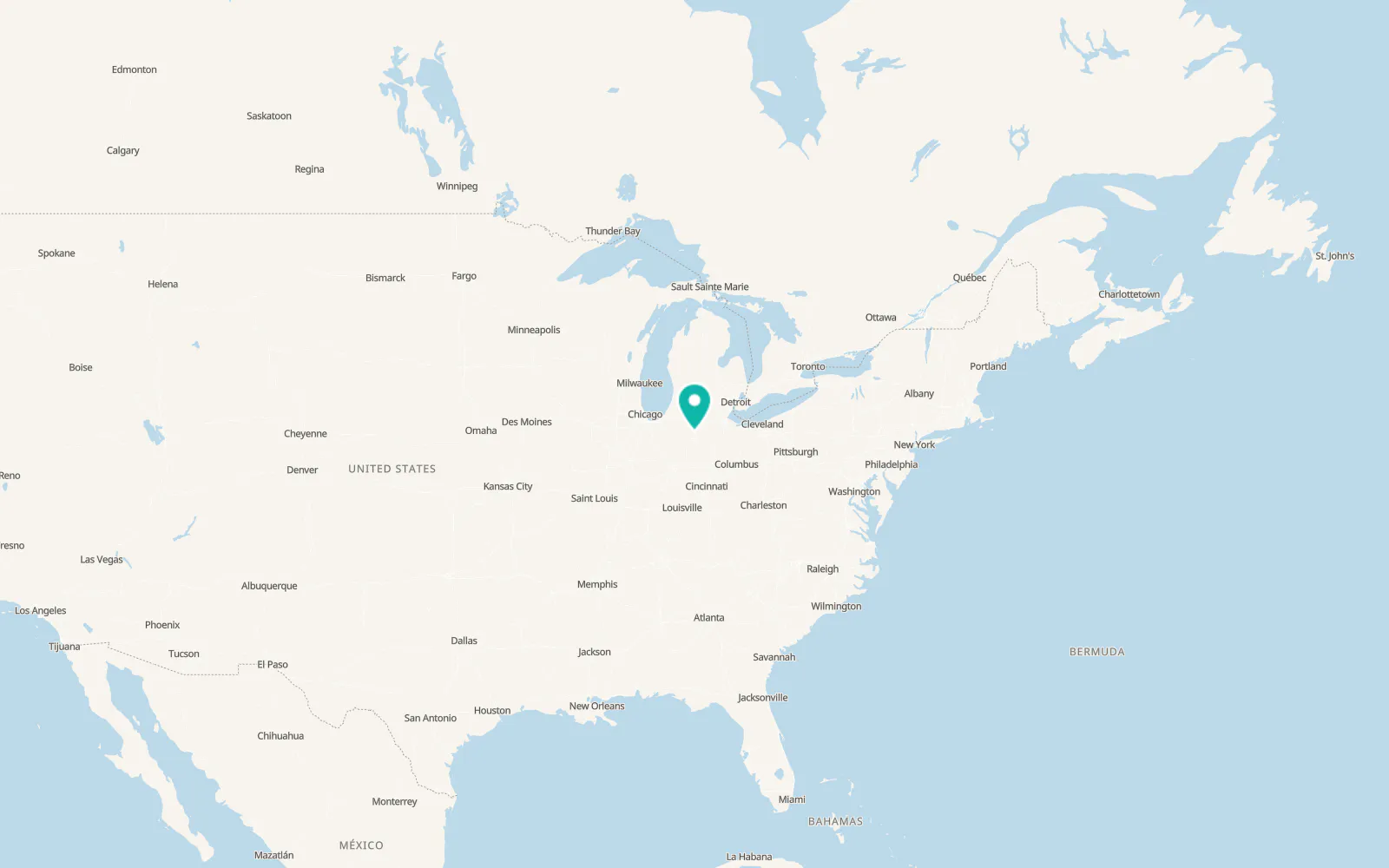 Map of Fort Wayne
