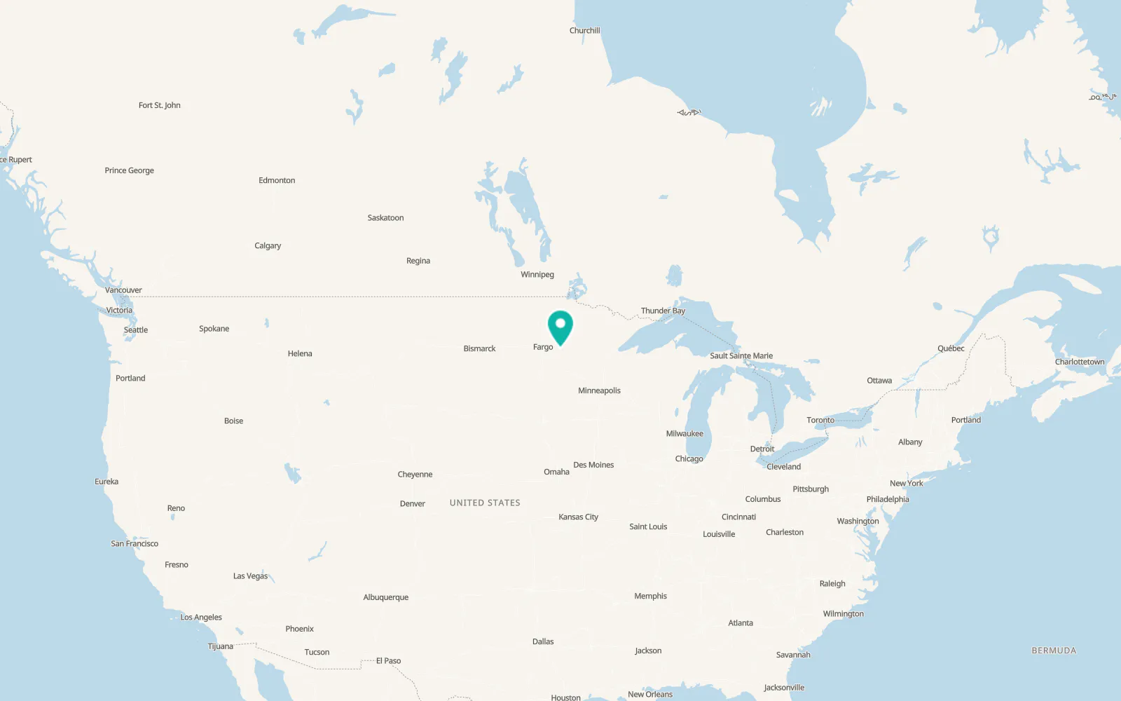Map of Frazee