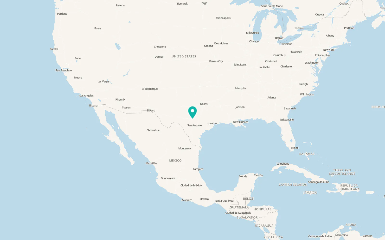 Map of Fredericksburg