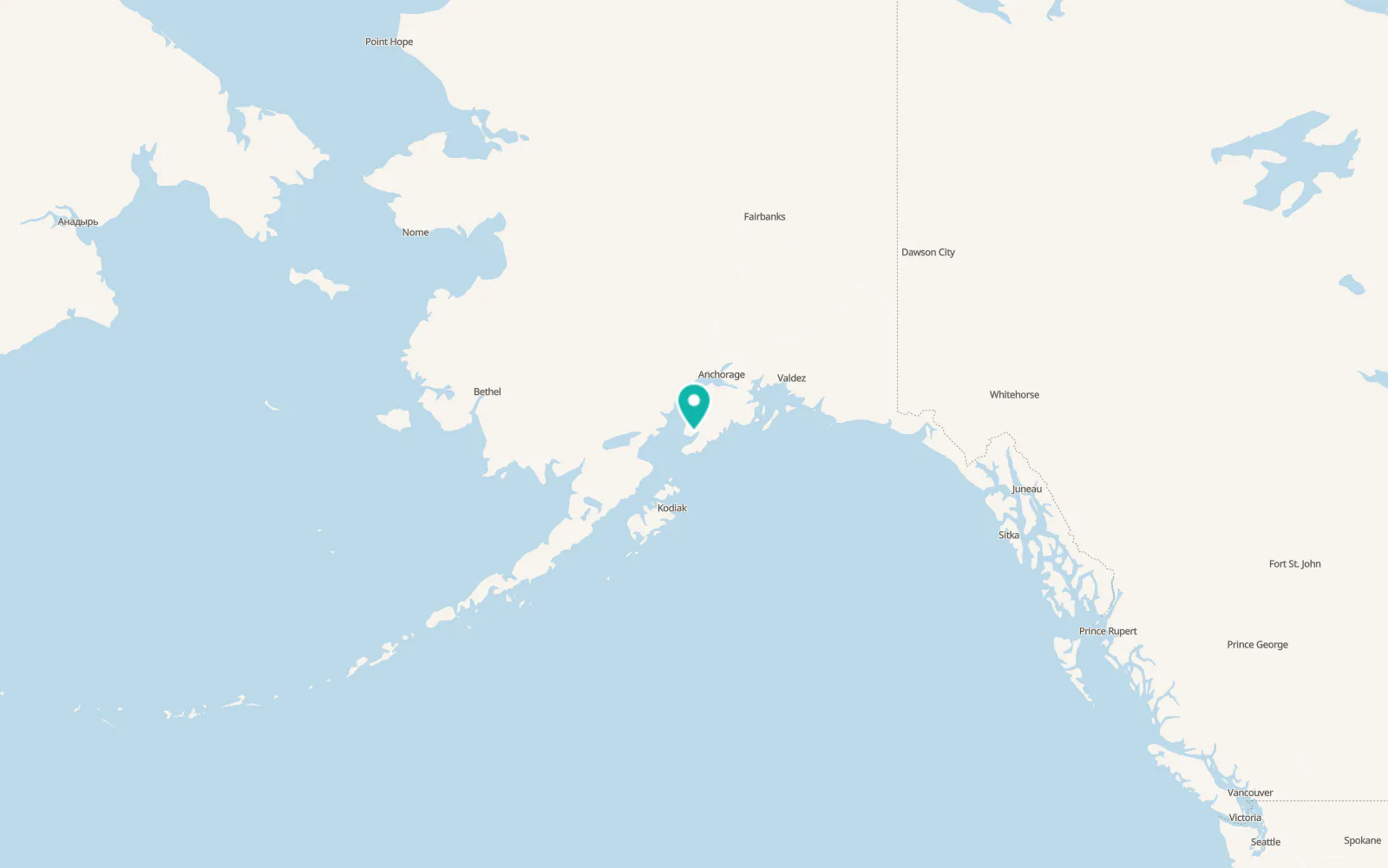 Map of Fritz Creek