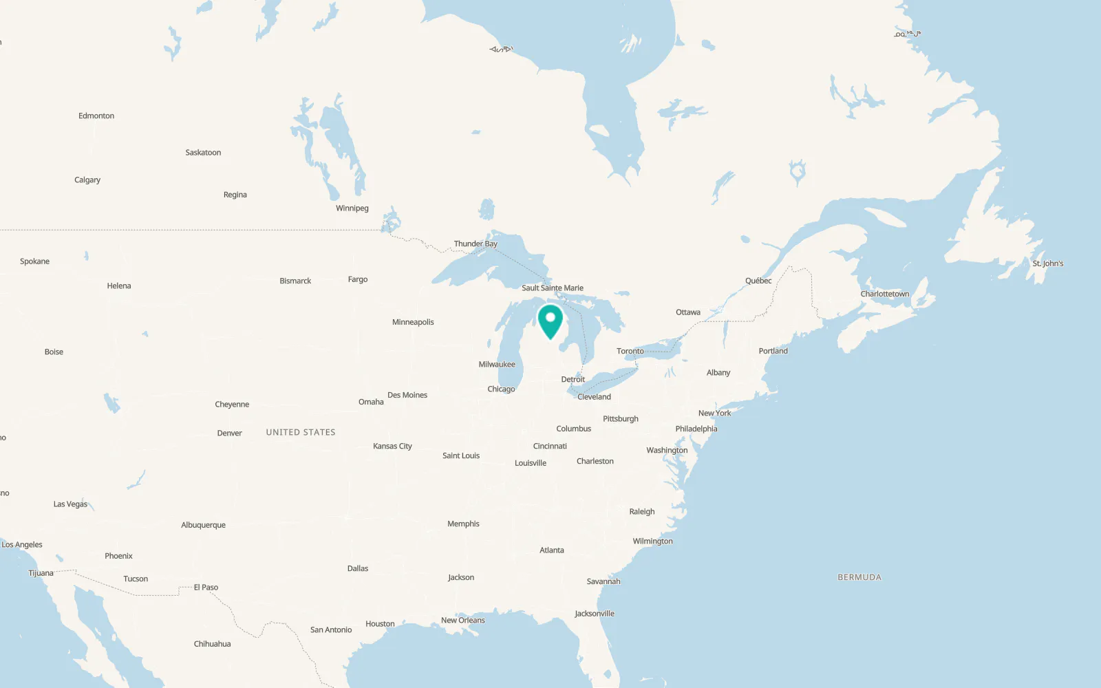 Map of Gladwin