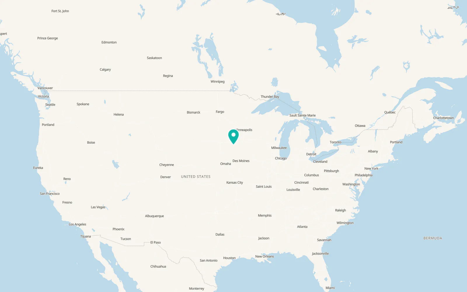 Map of Graettinger