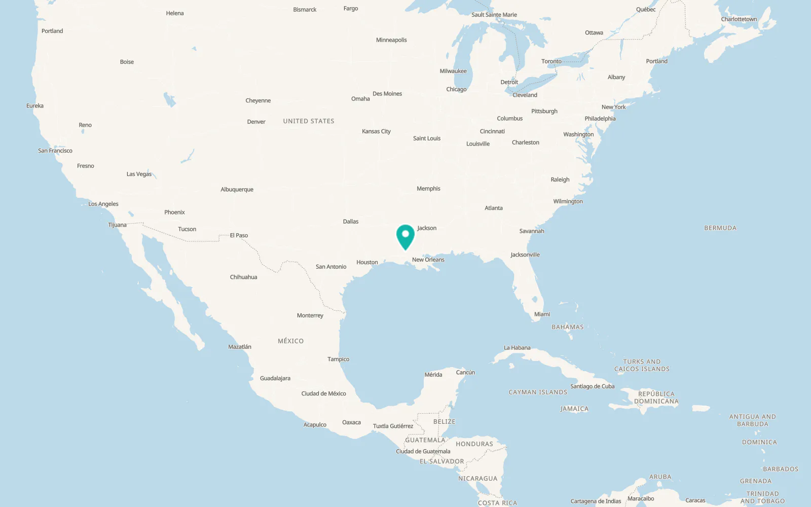 Map of Grand Coteau