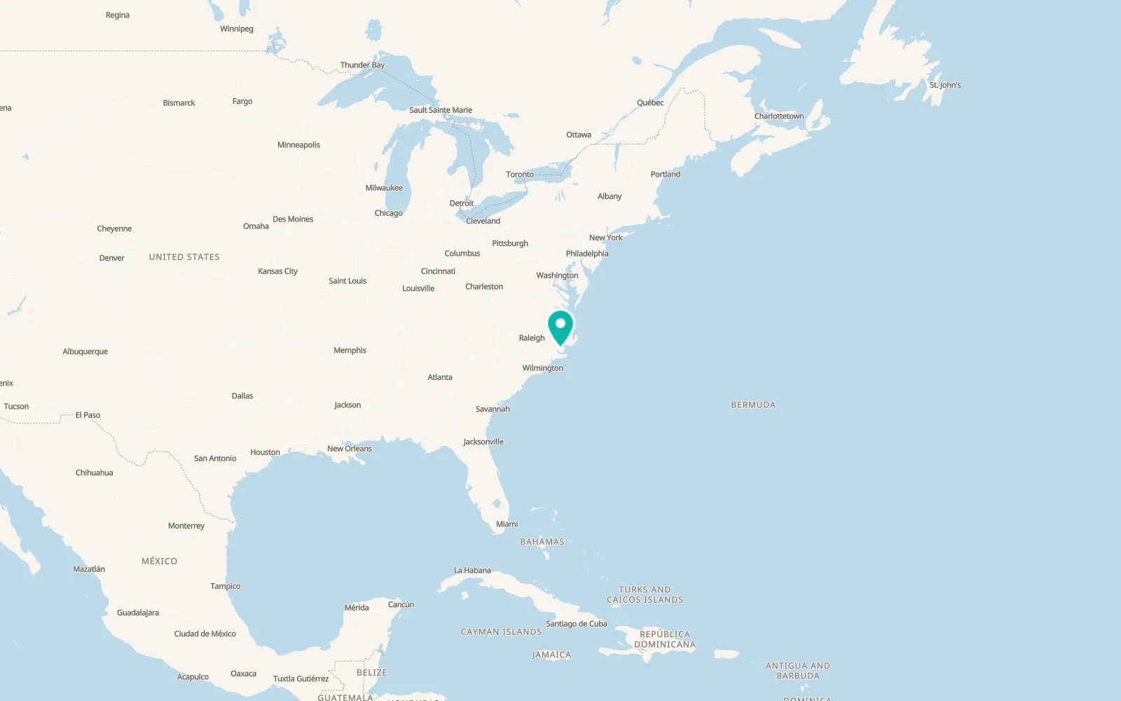 Map of Grantsboro
