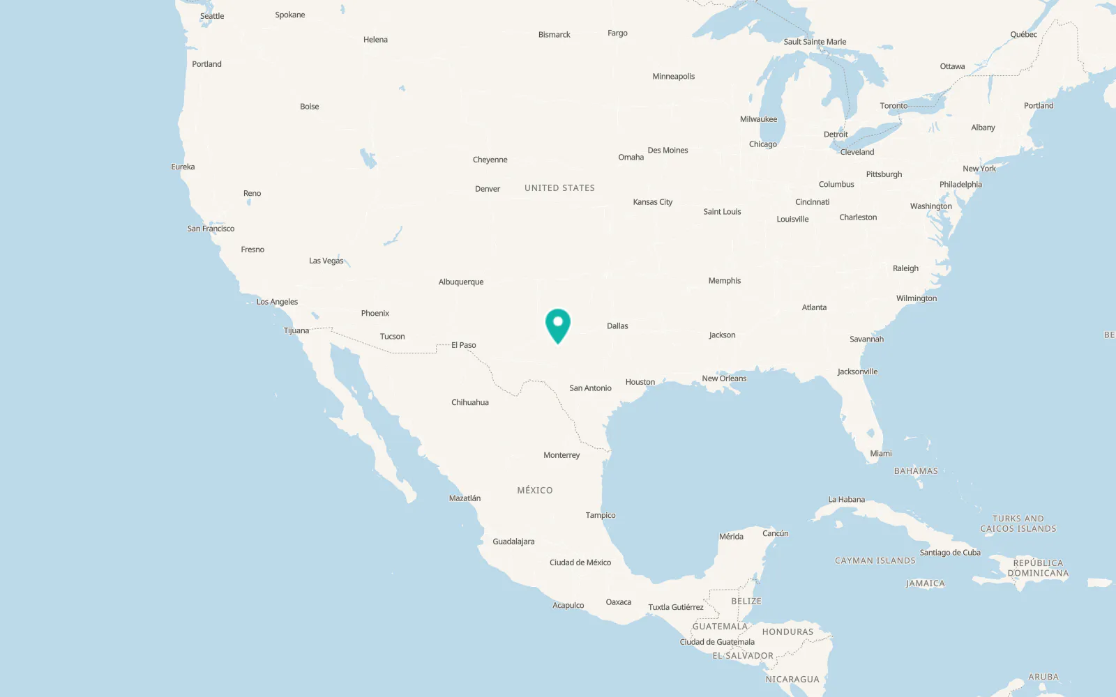 Map of Grape Creek