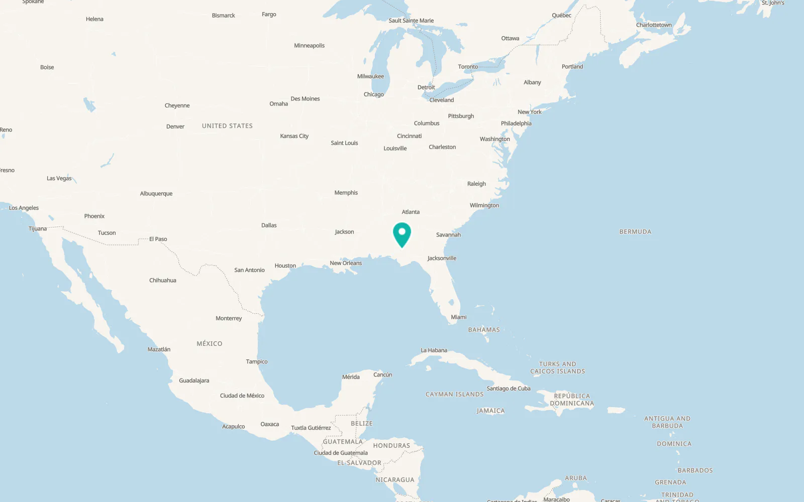 Map of Greenwood