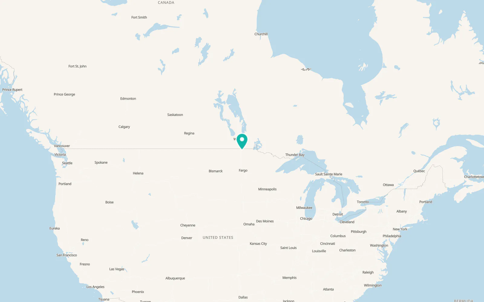 Map of Hallock
