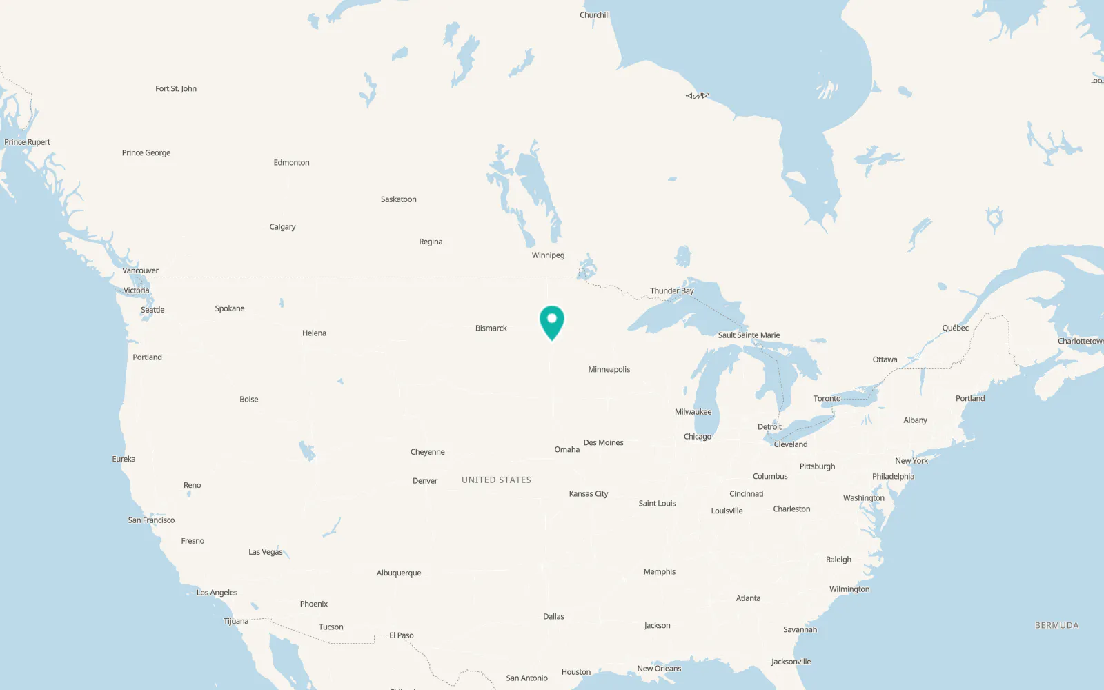 Map of Hankinson