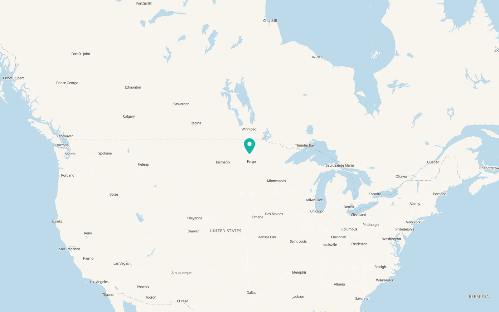 Map of Hillsboro