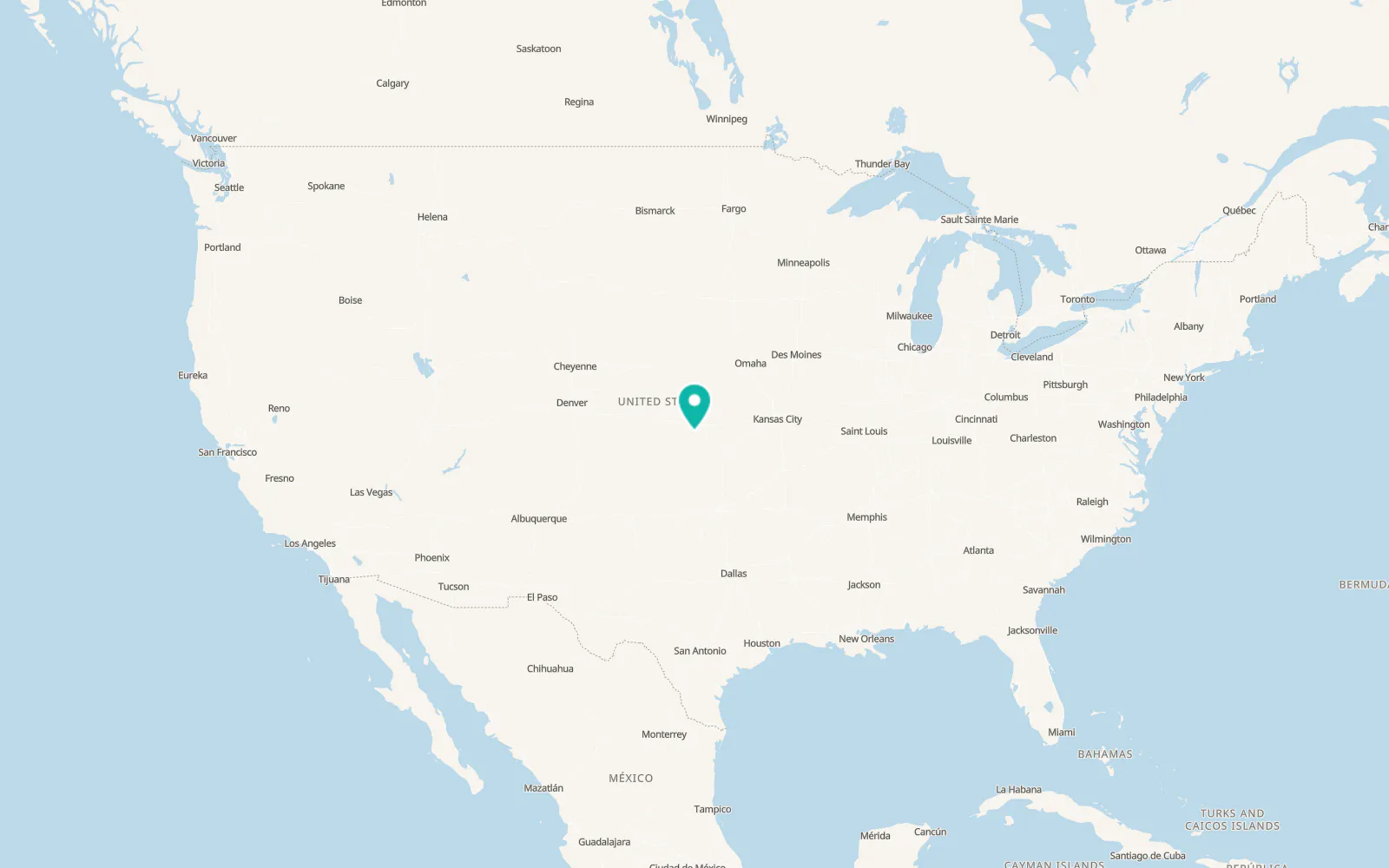 Map of Hoisington