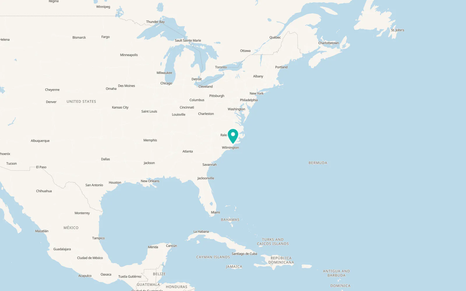 Map of Holly Ridge